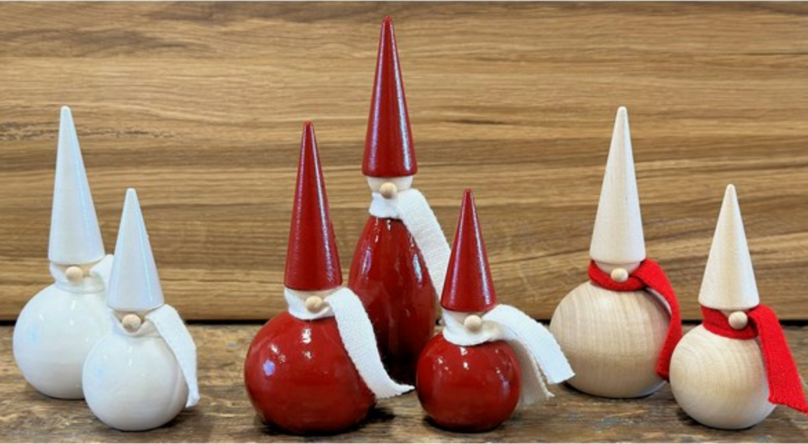 Wooden Ball Tomte-Löv Flowers