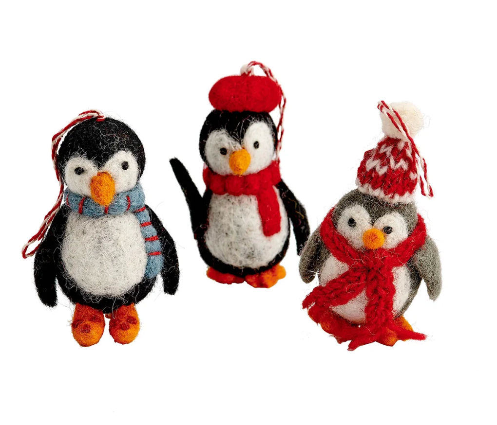 Christmas Penguin Ornaments-Löv Flowers