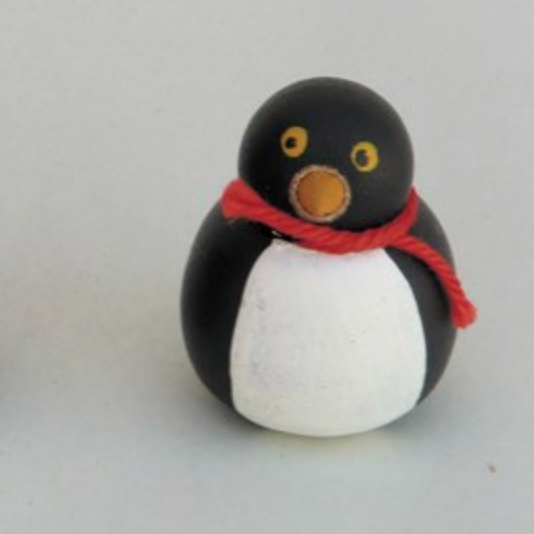 Wooden Penguins-Löv Flowers