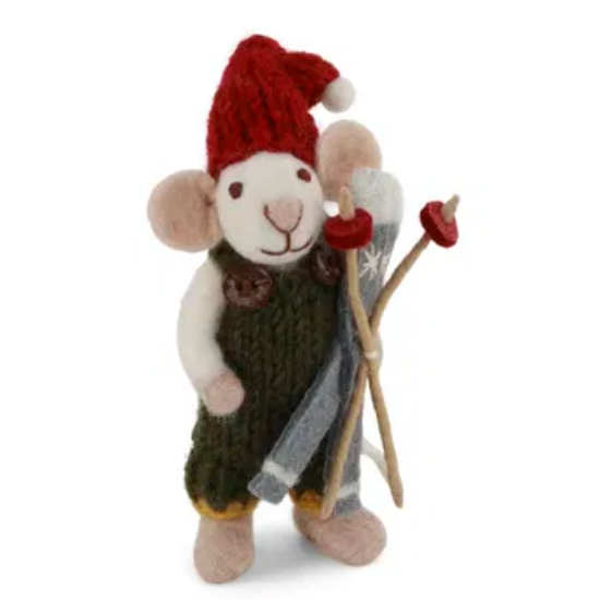 Felted Mice Ornaments-Löv Flowers