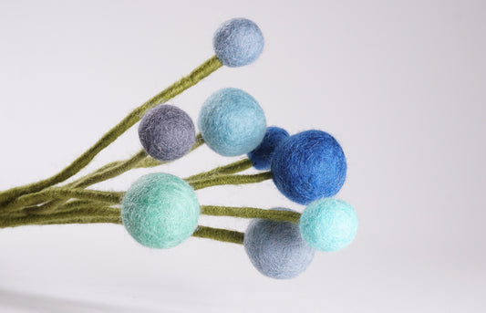 Felt Flower Balls | Blues-Löv Flowers