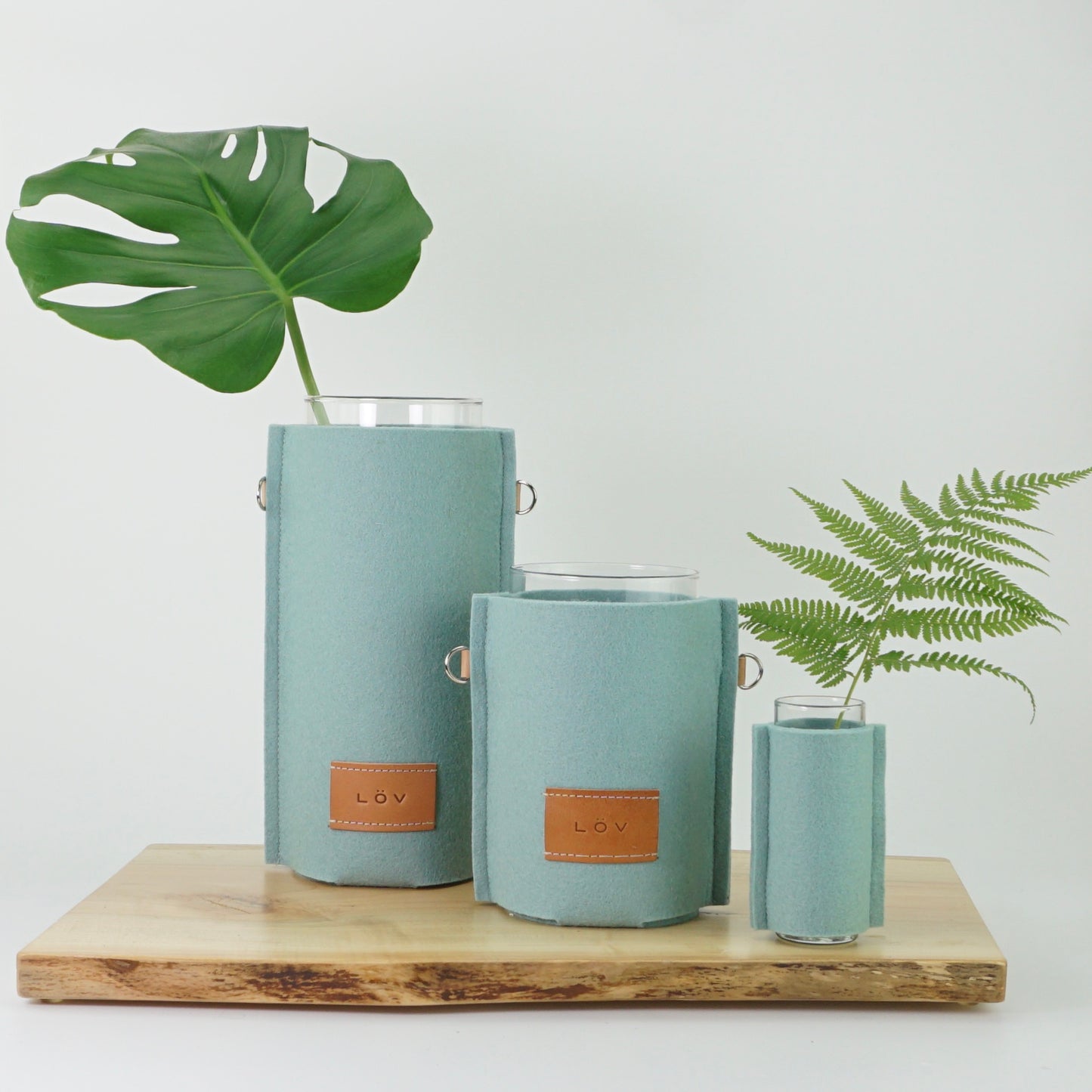 Älska Vase | Glacier-Älska Vase-Löv Flowers