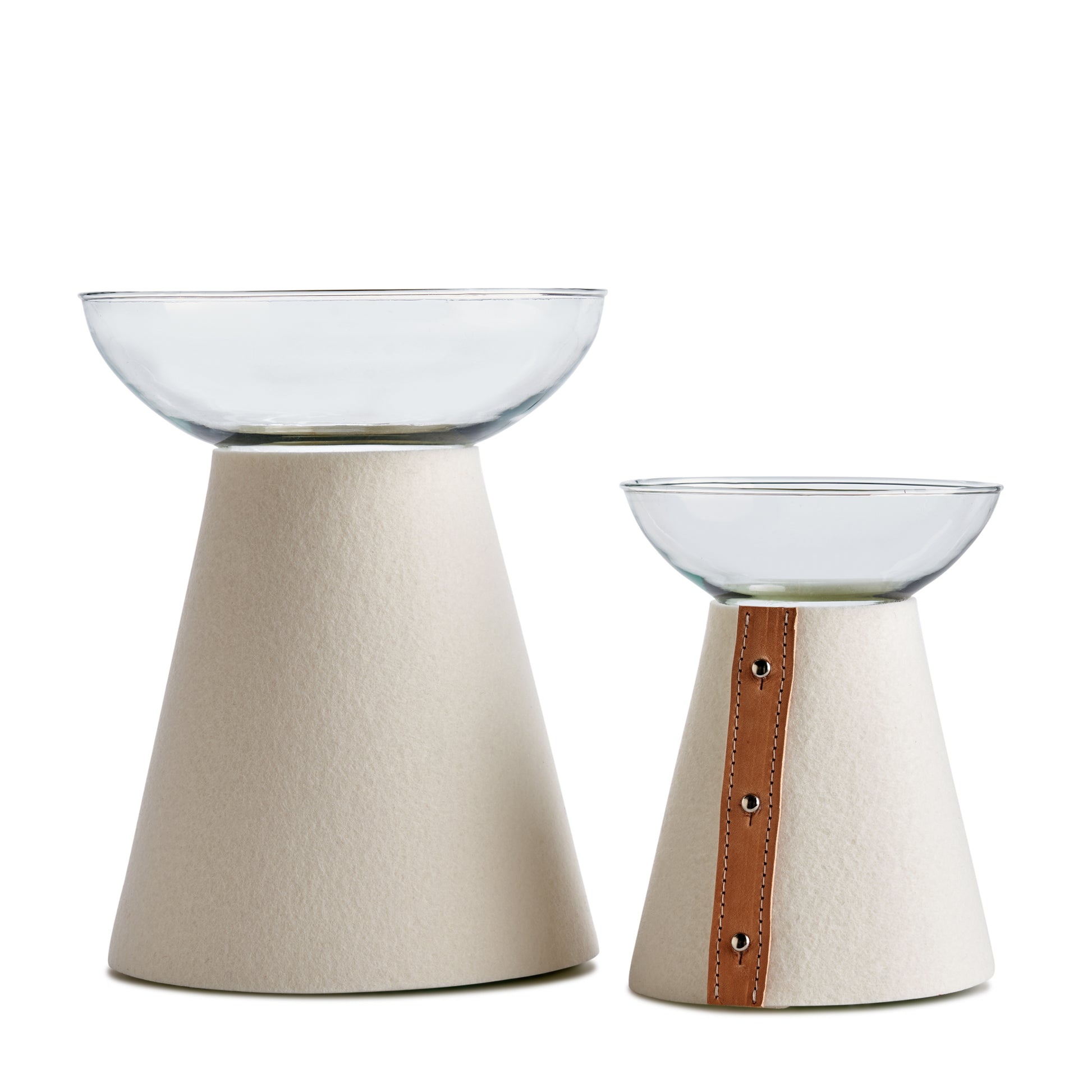 Holmen Vase | Natural Felt-Löv Flowers