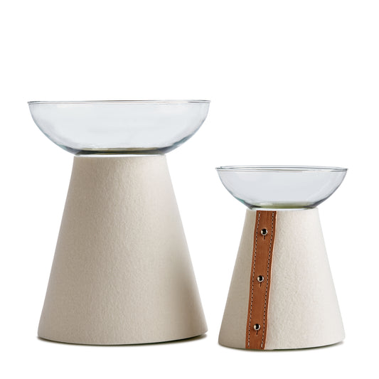 Holmen Vase | Natural Felt-Löv Flowers