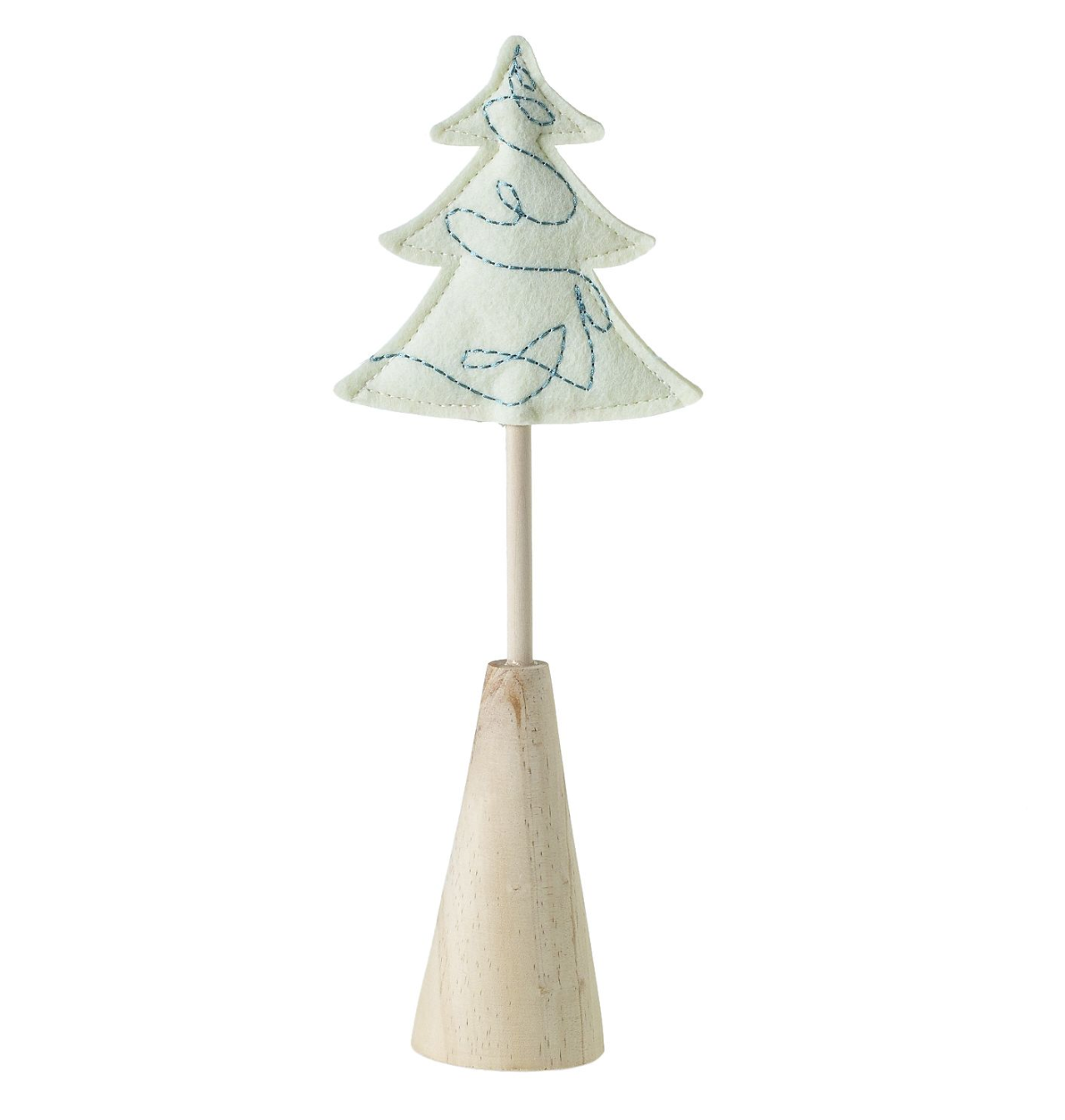 Felt Dowel Tree | White & Blue-Löv Flowers
