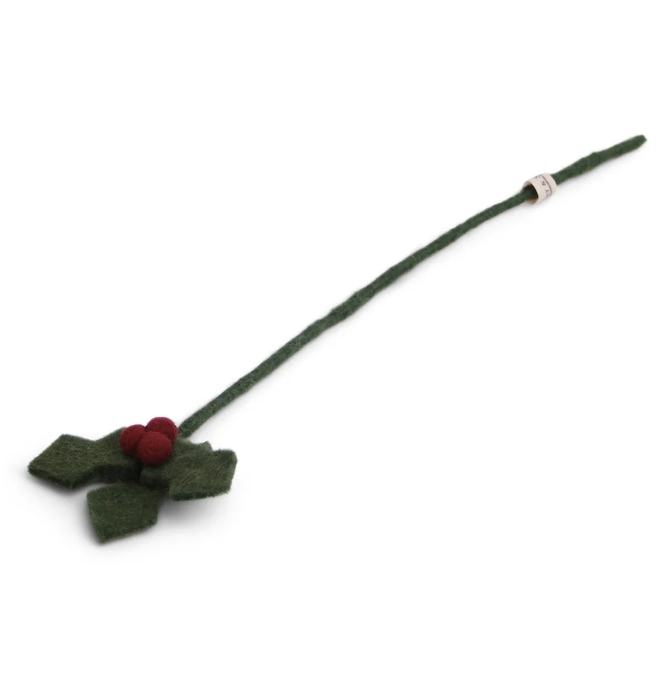 Felt Leaf & Berry Stems-Löv Flowers