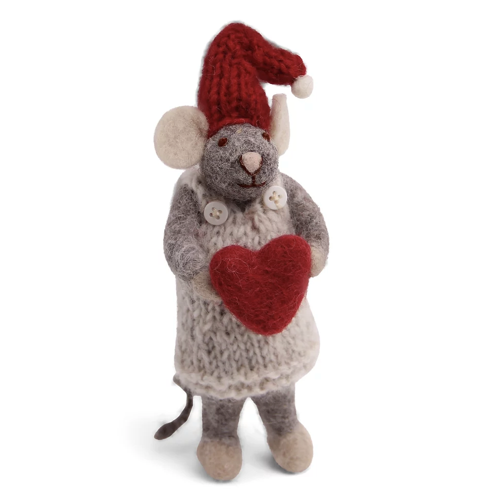 Felted Mice | Girl w heart-Löv Flowers