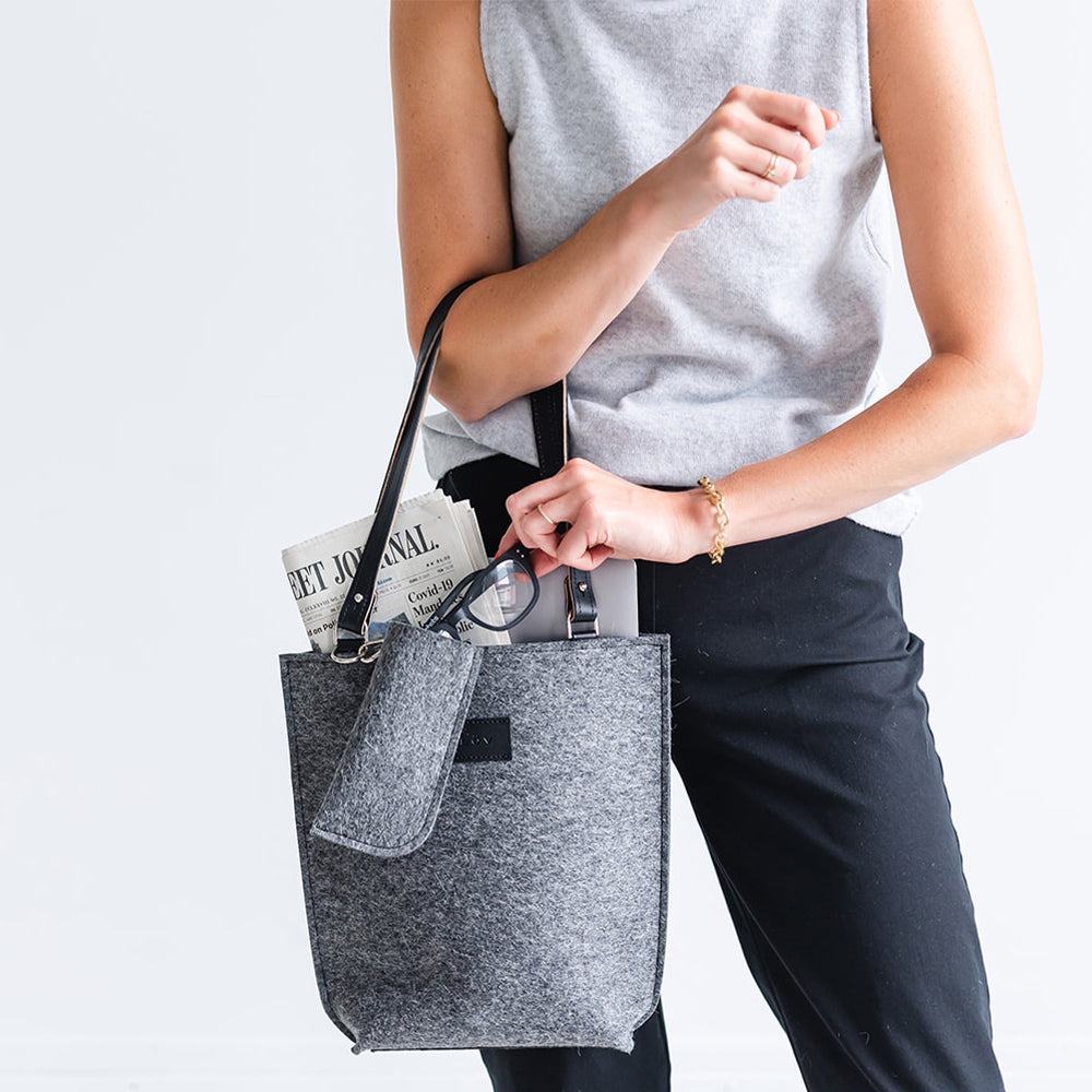 Torsby Petite | Slate-Torsby Tote Petite-Löv Flowers