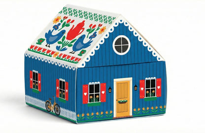 Swedish Dream® Tiny Living Blue Matchbox Cottage-Löv Flowers