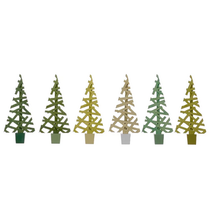 Aspen Trees | (7 inches: Assorted Greens, set of 6)-Löv Flowers