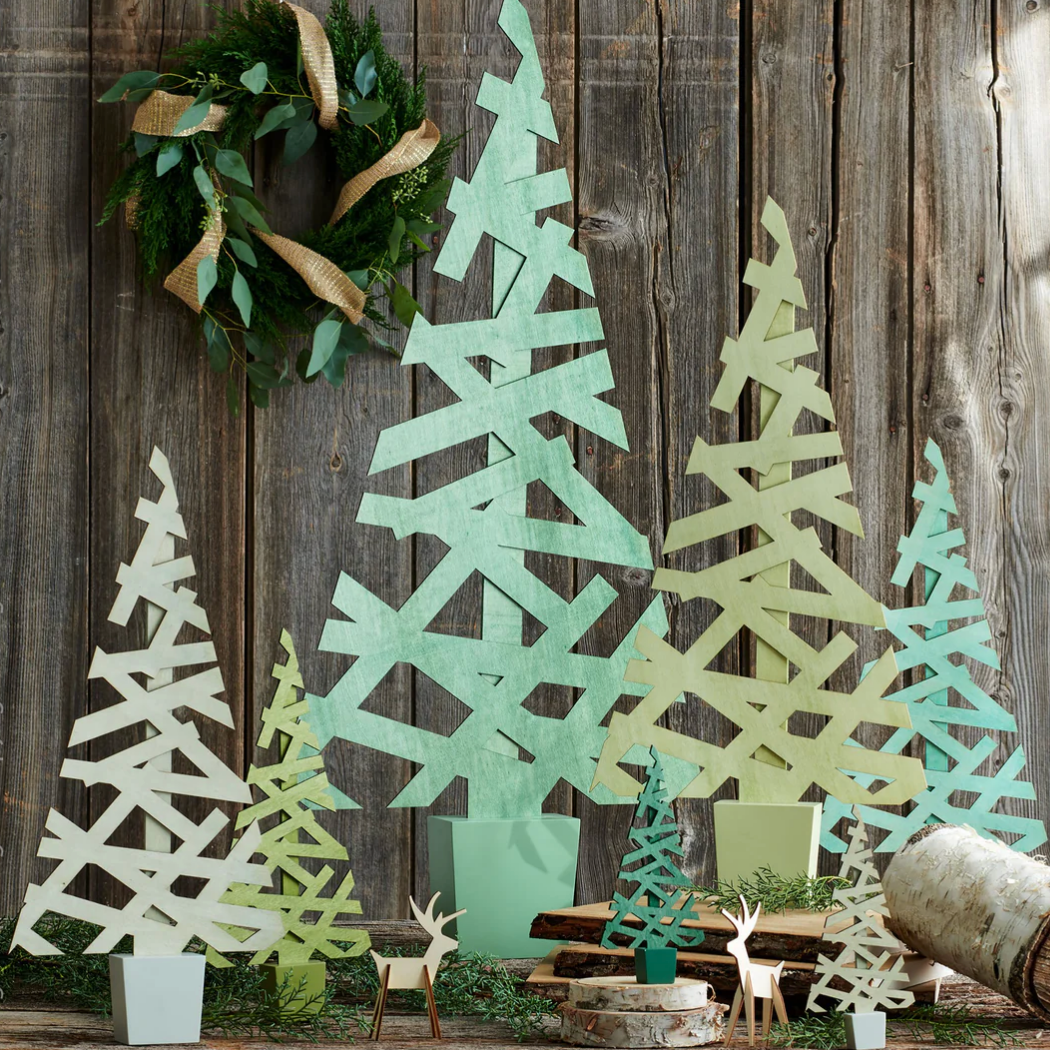 Aspen Trees | (12 inches: Assorted Greens, set of 6)-Löv Flowers
