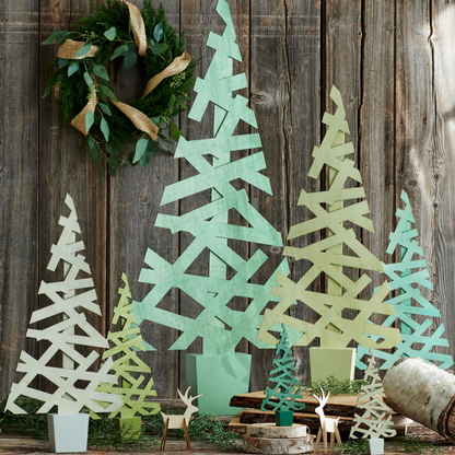Aspen Trees | (12 inches: Assorted Greens, set of 6)-Löv Flowers