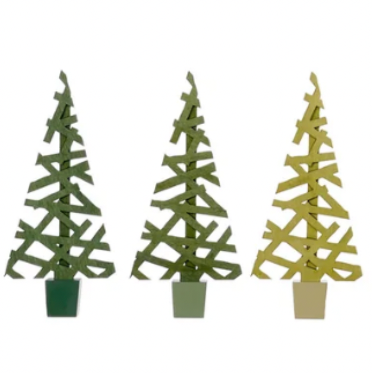 Aspen Trees | (17 inches: Assorted Greens, set of 3)-Löv Flowers