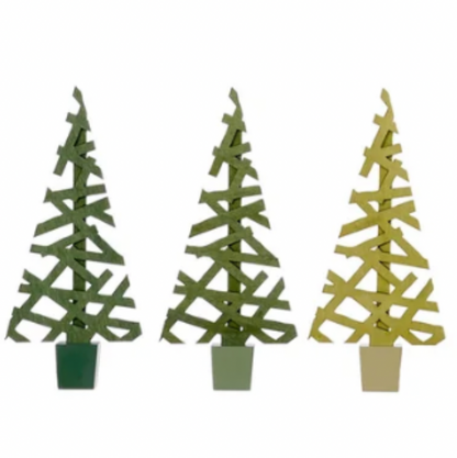 Aspen Trees | (17 inches: Assorted Greens, set of 3)-Löv Flowers