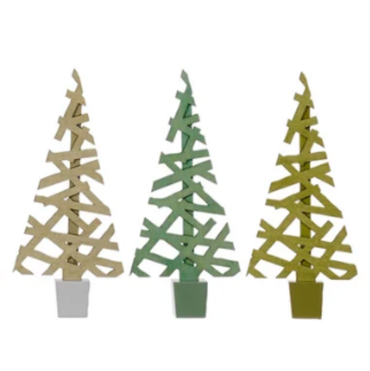 Aspen Trees | (17 inches: Assorted Greens, set of 3)-Löv Flowers