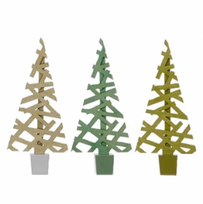Aspen Trees | (17 inches: Assorted Greens, set of 3)-Löv Flowers