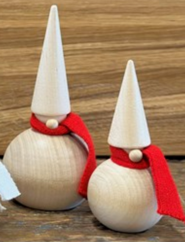 Wooden Ball Tomte-Löv Flowers