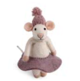 Felted Mice Ornaments-Löv Flowers