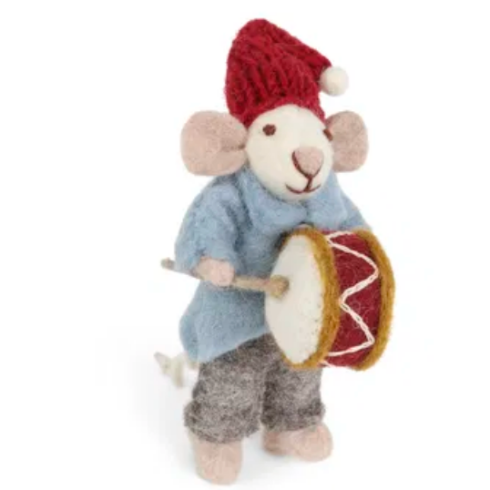 Felted Mice Ornaments-Löv Flowers