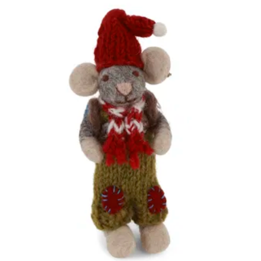 Felted Mice Ornaments-Löv Flowers