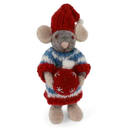 Felted Mice Ornaments-Löv Flowers