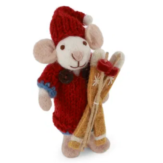 Felted Mice Ornaments-Löv Flowers
