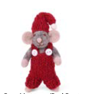 Felted Mice Ornaments-Löv Flowers