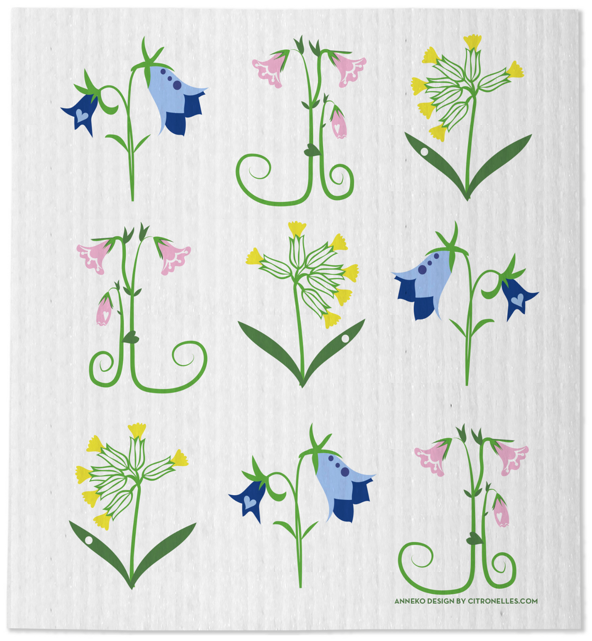 Swedish Dishcloths-Löv Flowers