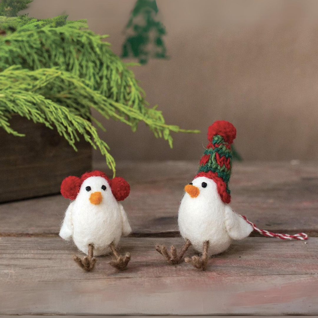 Pippy & Poppy Felt Bird Ornament-Löv Flowers