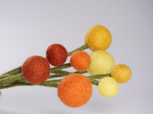 Felt Flower Balls | Yellows & Oranges-Löv Flowers