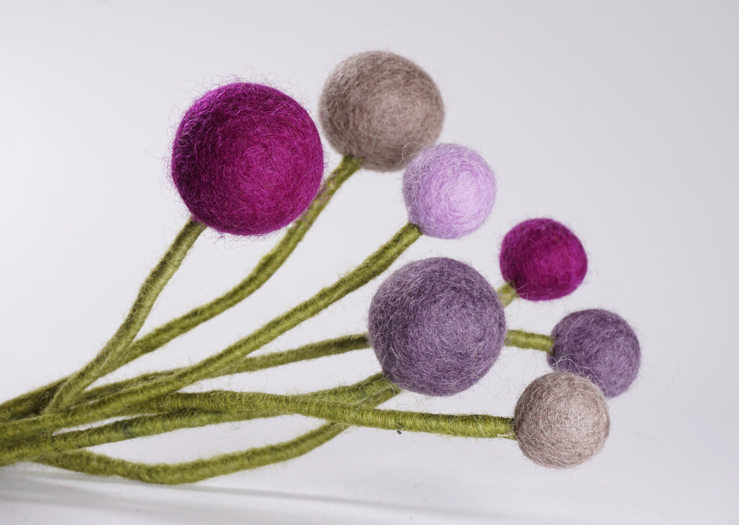 Felt Flower Balls | Purples-Löv Flowers