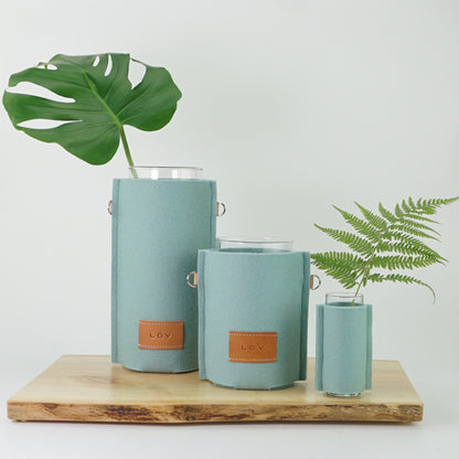 Älska Vase | Glacier-Älska Vase-Löv Flowers