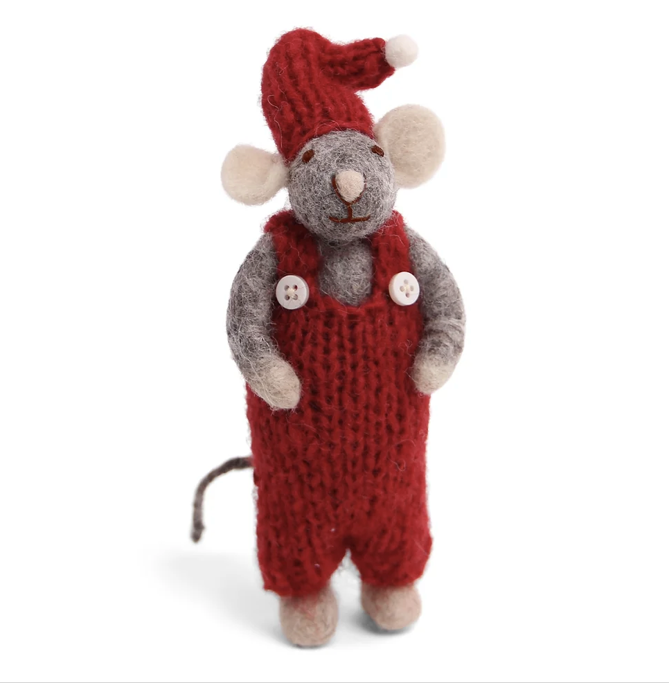 Felted Mice | Overalls-Löv Flowers